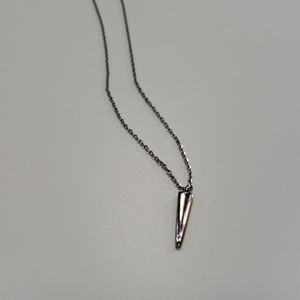 Silver triangle / spike necklace